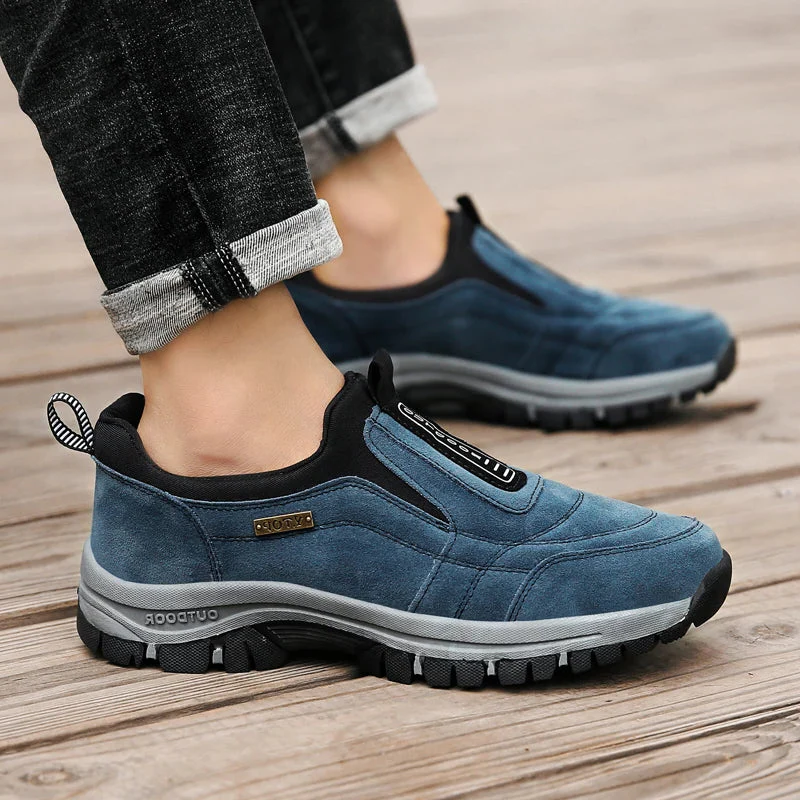 Durable unisex orthopedic hiking shoes with non-slip sole, perfect for safe outdoor walking & trails.