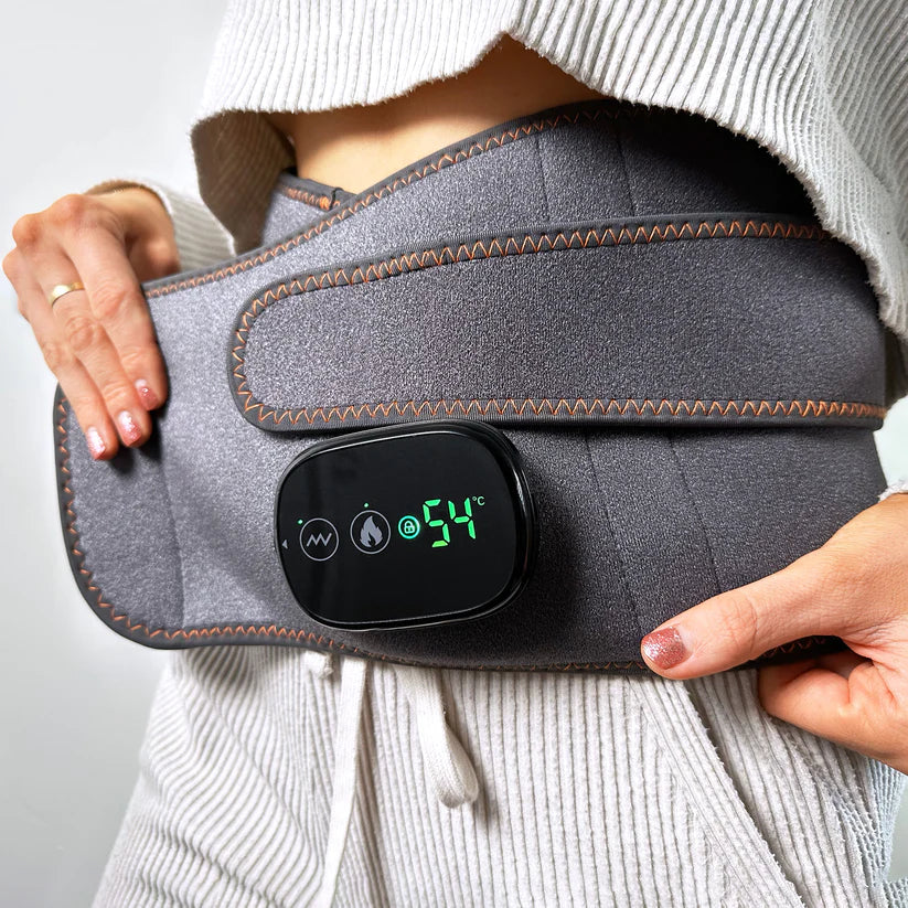 Adjustable ThermaLum infrared back support band for muscle relaxation & orthopedic pain relief.