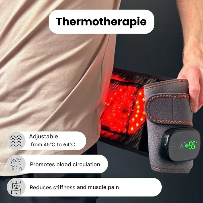 Unisex ThermaLum orthopedic back support, featuring infrared technology for deep muscle relaxation.