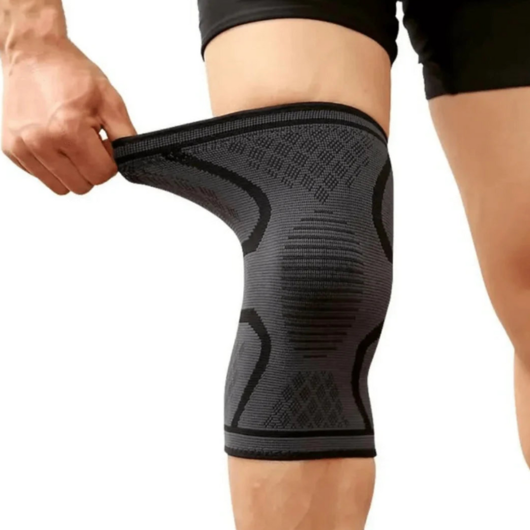 Adjustable orthopedic knee brace with breathable fabric for comfort & joint support.