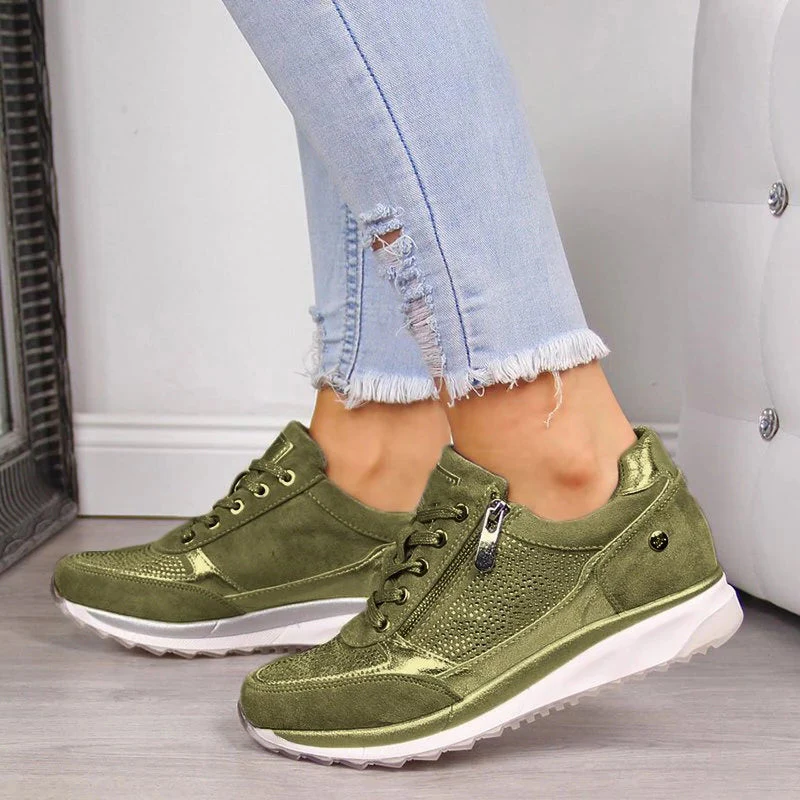 Detailed view of breathable mesh texture on unisex orthopedic leisure shoes for airy comfort.
