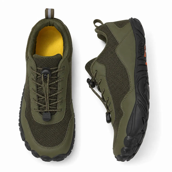 Unisex orthopedic non-slip hiking trainers with wide toe box for ultimate comfort & support on trails.