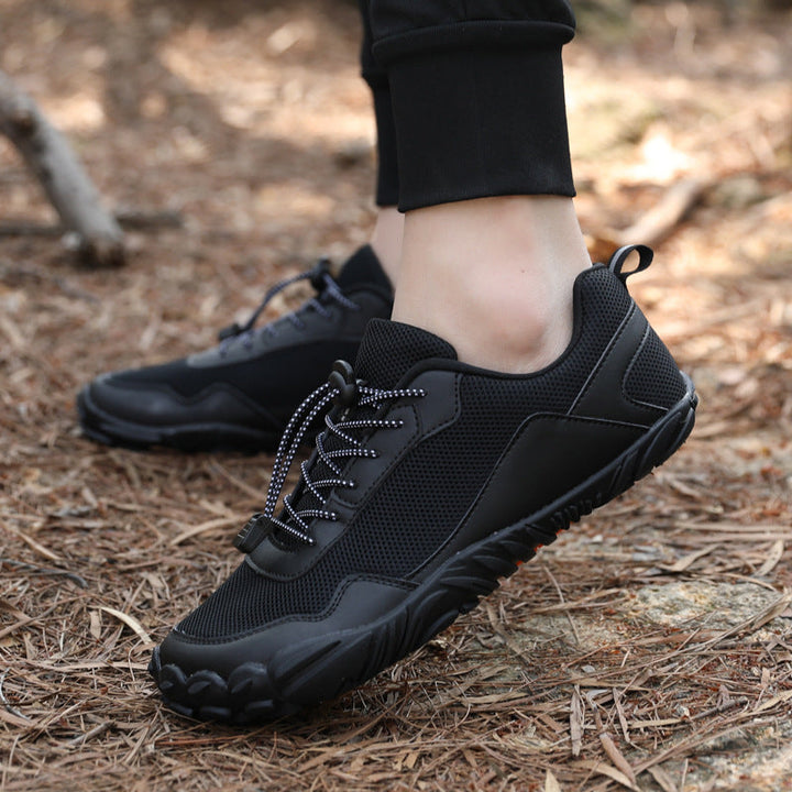 Breathable unisex orthopedic trainers, wide toe box, non-slip for comfortable and supportive hiking.