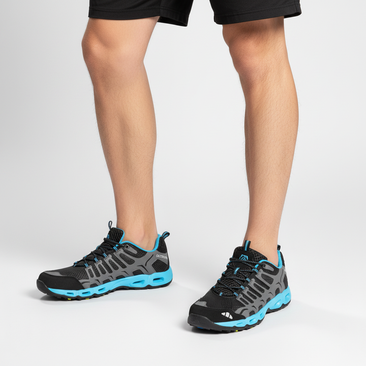 Detail of the cushioned insole within unisex orthopedic walking shoes, engineered for superior comfort and support