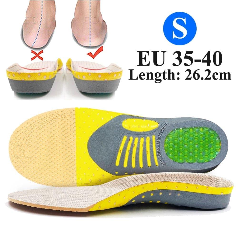 Unisex gel orthotic insoles for everyday wear. Customizable arch support shoe inserts for flat feet & fasciitis.