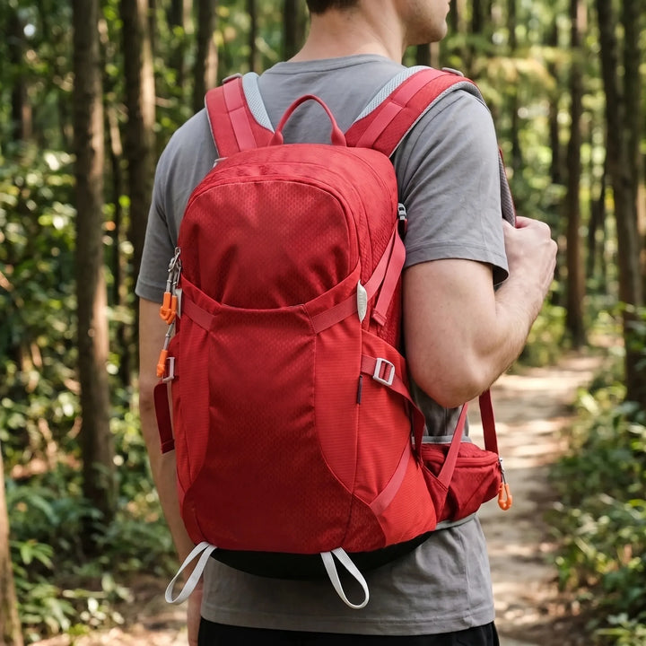 Unisex outdoor hiking backpack, comfortable daypack for camping & trekking adventures.