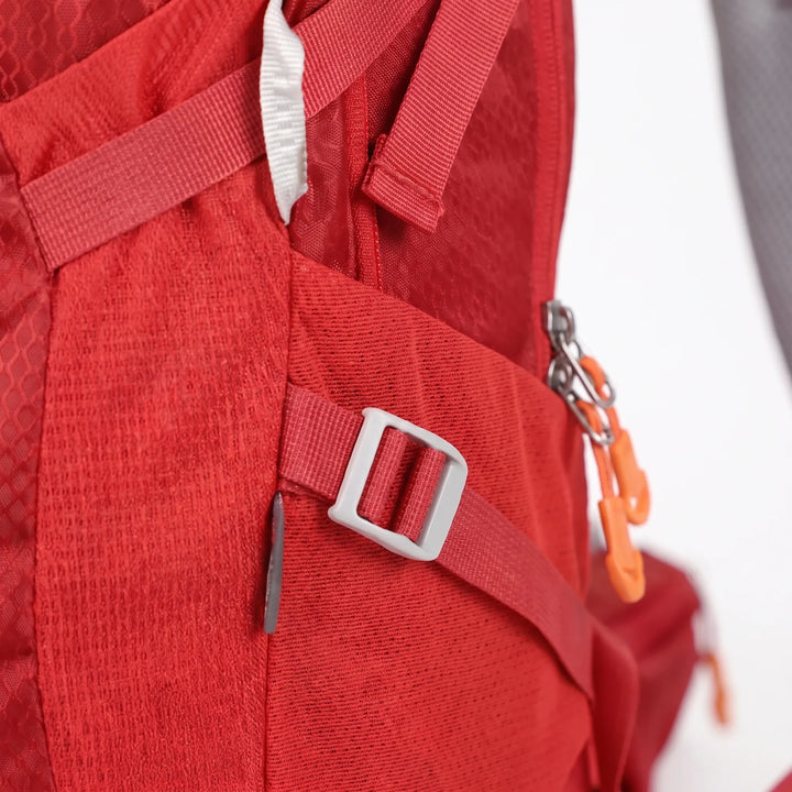 Unisex hiking backpack in use on a trail, perfect comfortable daypack for outdoor adventure.