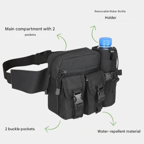 Versatile unisex hip pack, durable & water-resistant for all outdoor travel & hiking adventures.