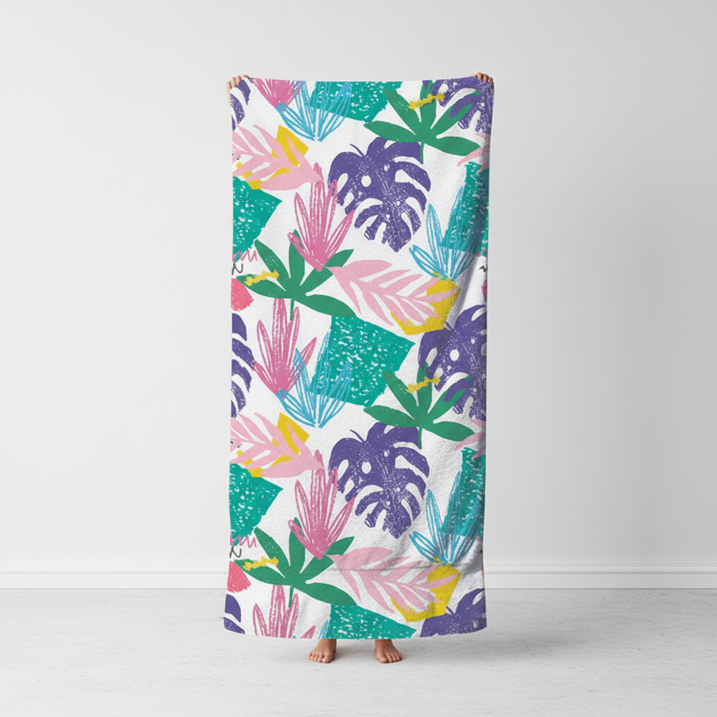 Quick dry microfiber beach towel, highly absorbent and compact for outdoor accessories