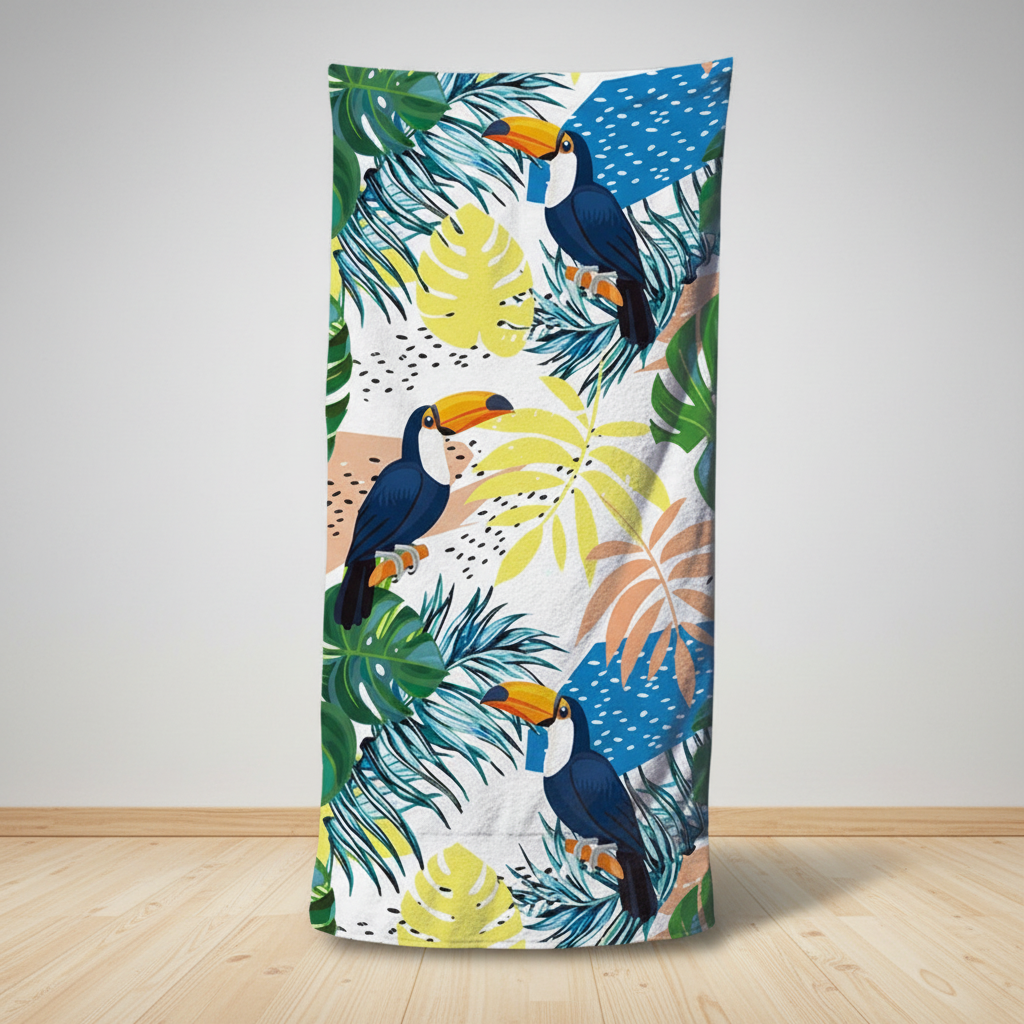 Vibrant oversized quick dry microfiber towel, perfect for beach, pool, and travel