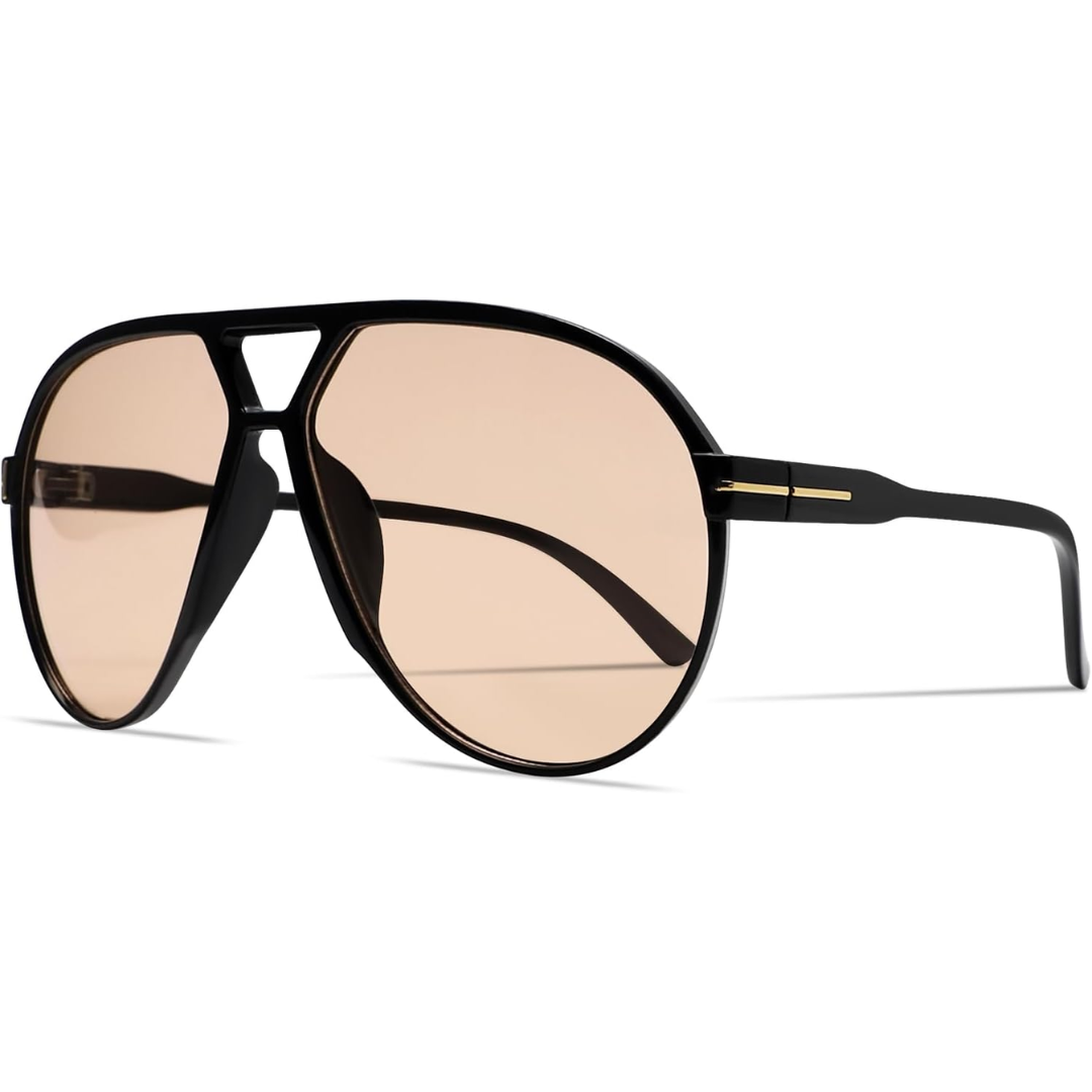 Modern oversized aviator sunglasses, blending vintage appeal with cutting-edge eyewear design.