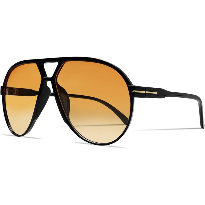 Chic unisex oversized aviator sunglasses, perfect for adding a touch of glamour to any outfit.