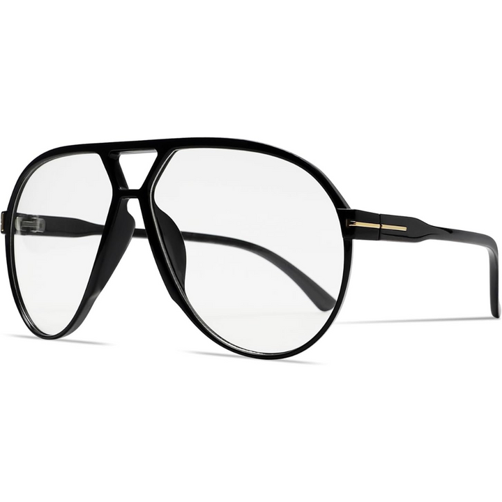 Unisex oversized aviator sunglasses with a comfortable fit, offering excellent sun protection and style.