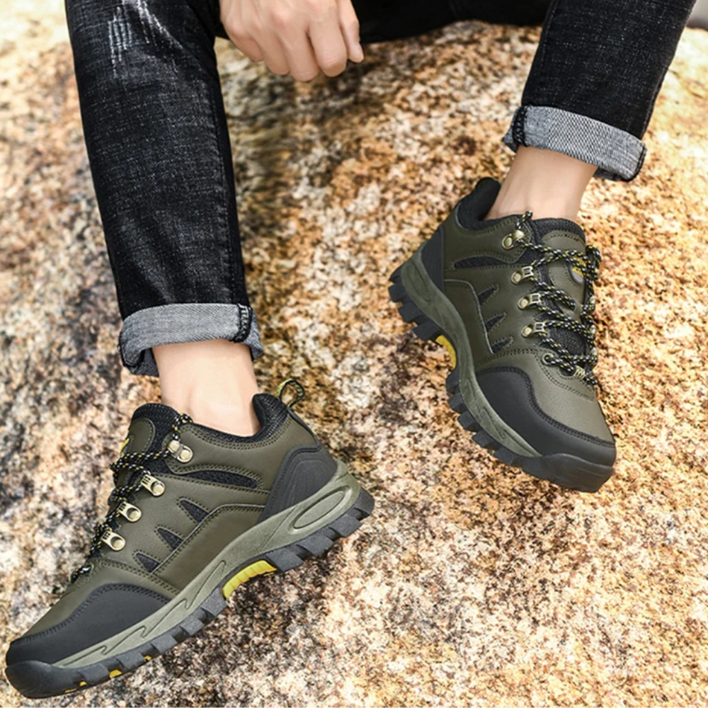 PeakTrail unisex outdoor hiking shoes with stable grip, durable for trekking & ultimate foot comfort.