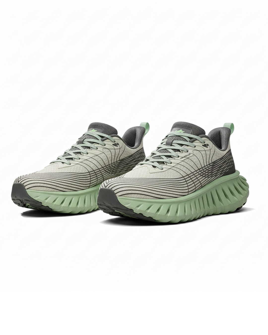 Unisex Performance Running Shoes in a dynamic pose, showcasing lightweight design and athletic style.