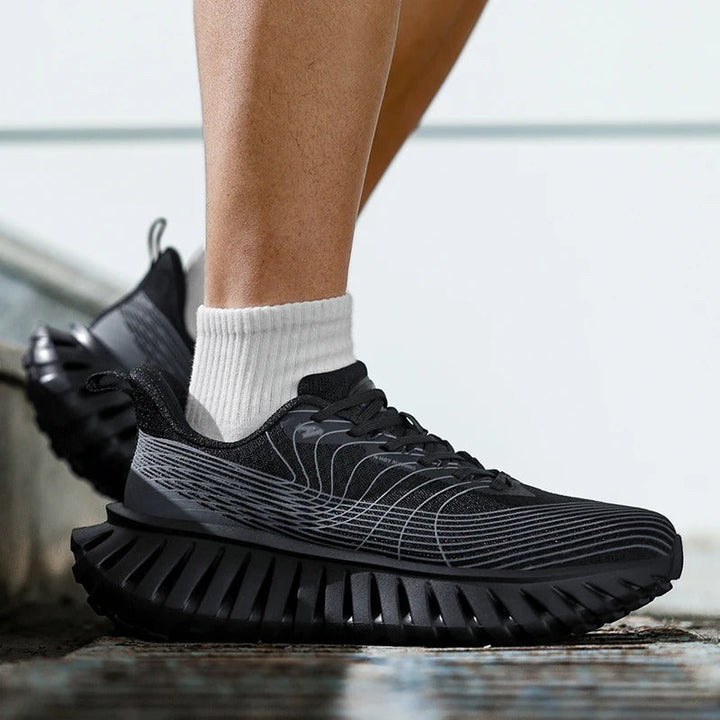 Pair of sleek unisex athletic shoes, ideal as supportive sneakers for running, gym, and daily wear.