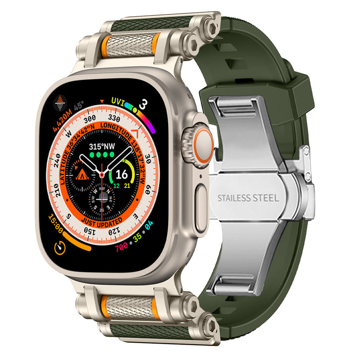 Everyday wear silicone smartwatch strap, tough and comfortable.