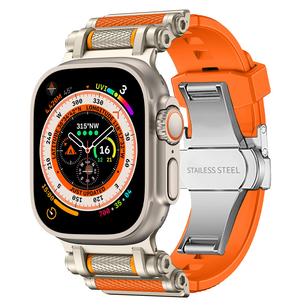 High-performance unisex silicone smartwatch strap for active lifestyles.