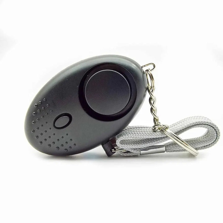 Keychain personal safety alarm, 130 dB siren and bright LED for walking, jogging, or daily protection.