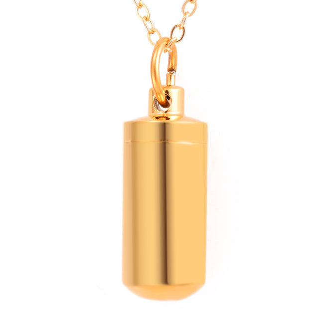 Custom stainless steel ashes urn necklace, personalized memorial pendant, keepsake cremation jewelry.