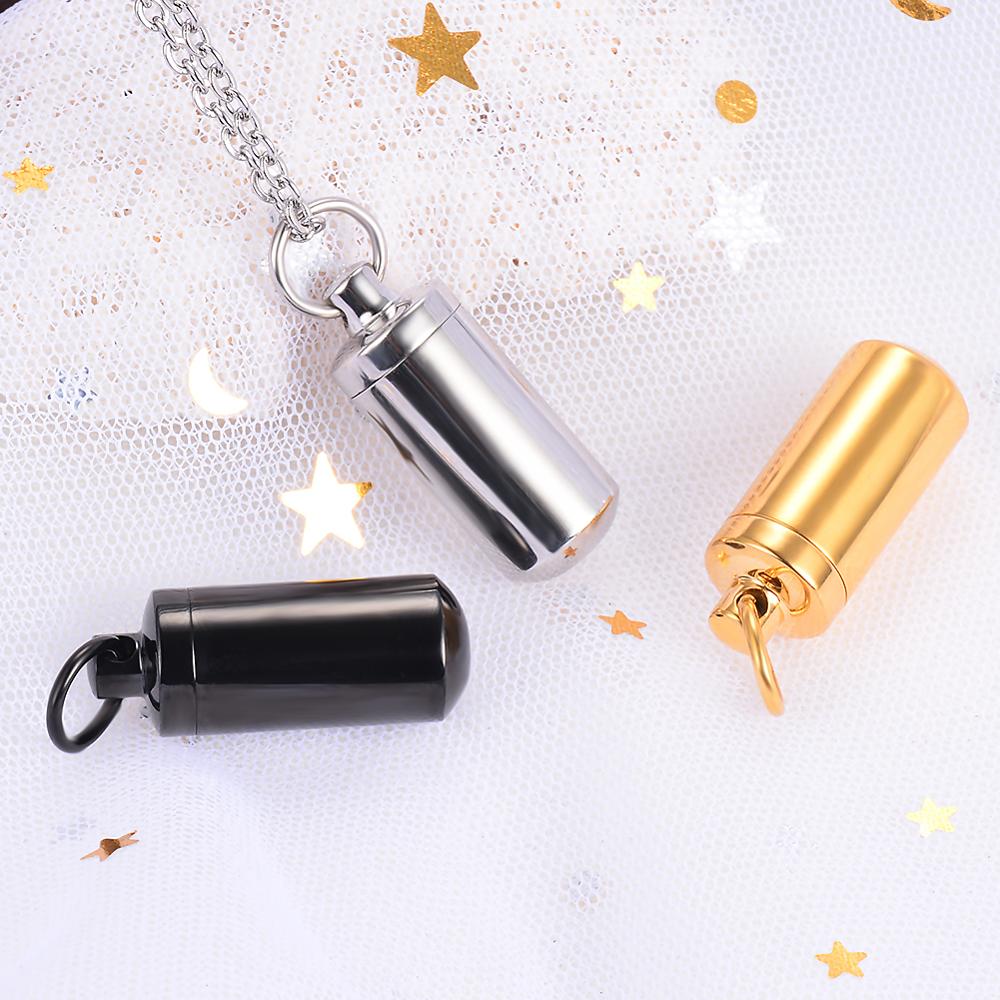 Custom memorial urn necklace, personalized ashes pendant, a thoughtful unisex loss gift of cremation jewelry.