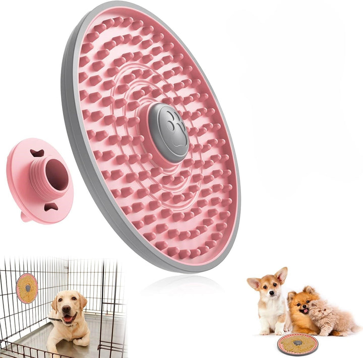 Close-up of a blue Pet Lick Mat, functioning as a slow feeder and calming tool for anxious dogs