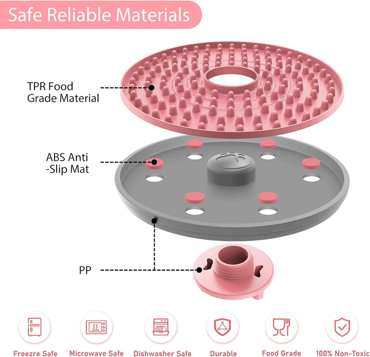 Purple Pet Enrichment Lick Mat, dishwasher-safe and designed as a training aid for anxious pets