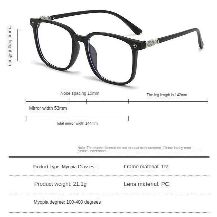 Stylish unisex acetate eyewear: anti-glare blue light blocking glasses with modern square frames for daily use.