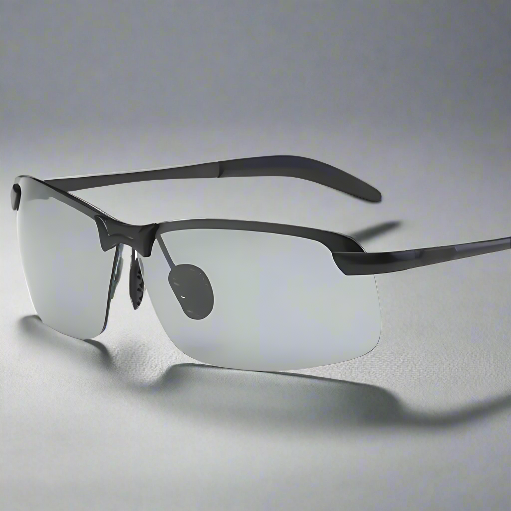 Unisex photochromic polarized sports sunglasses for dynamic lifestyles. UV protection & glare reduction.