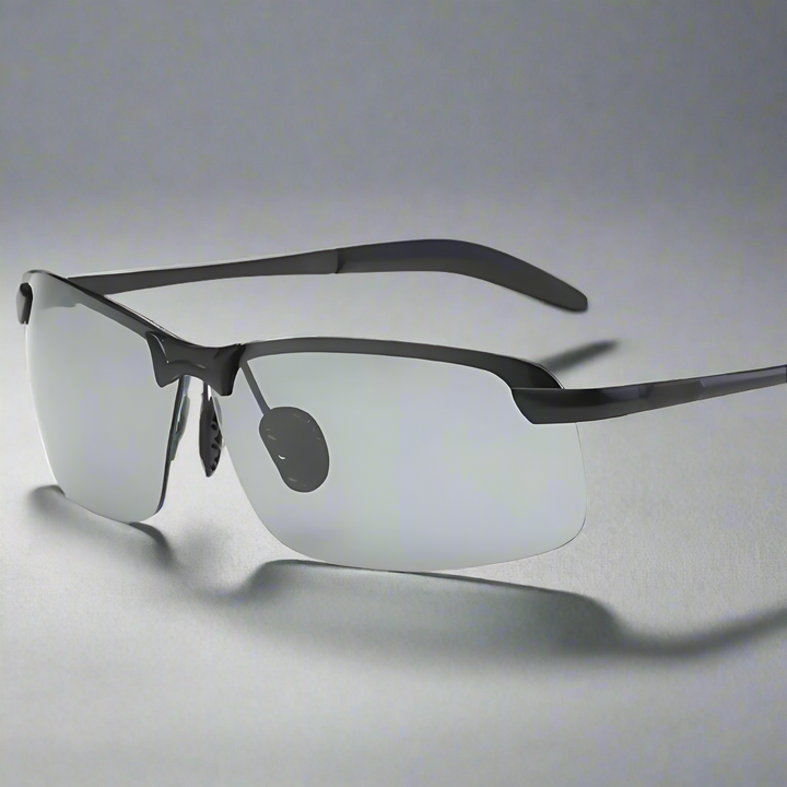 Unisex photochromic polarized sports sunglasses for dynamic lifestyles. UV protection & glare reduction.