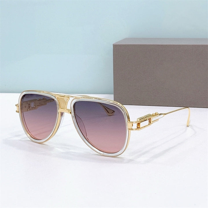 Modern aviator style UV400 sunglasses, offering excellent protection for travel & adventure.