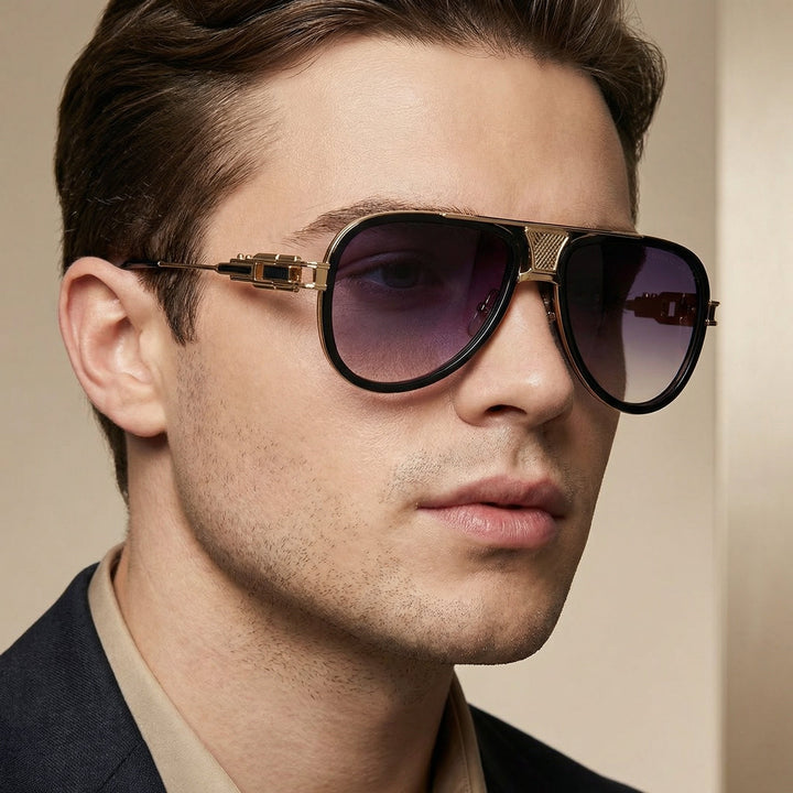 Cool pilot-inspired sunglasses for men & women, featuring glare-reducing UV400 lenses.