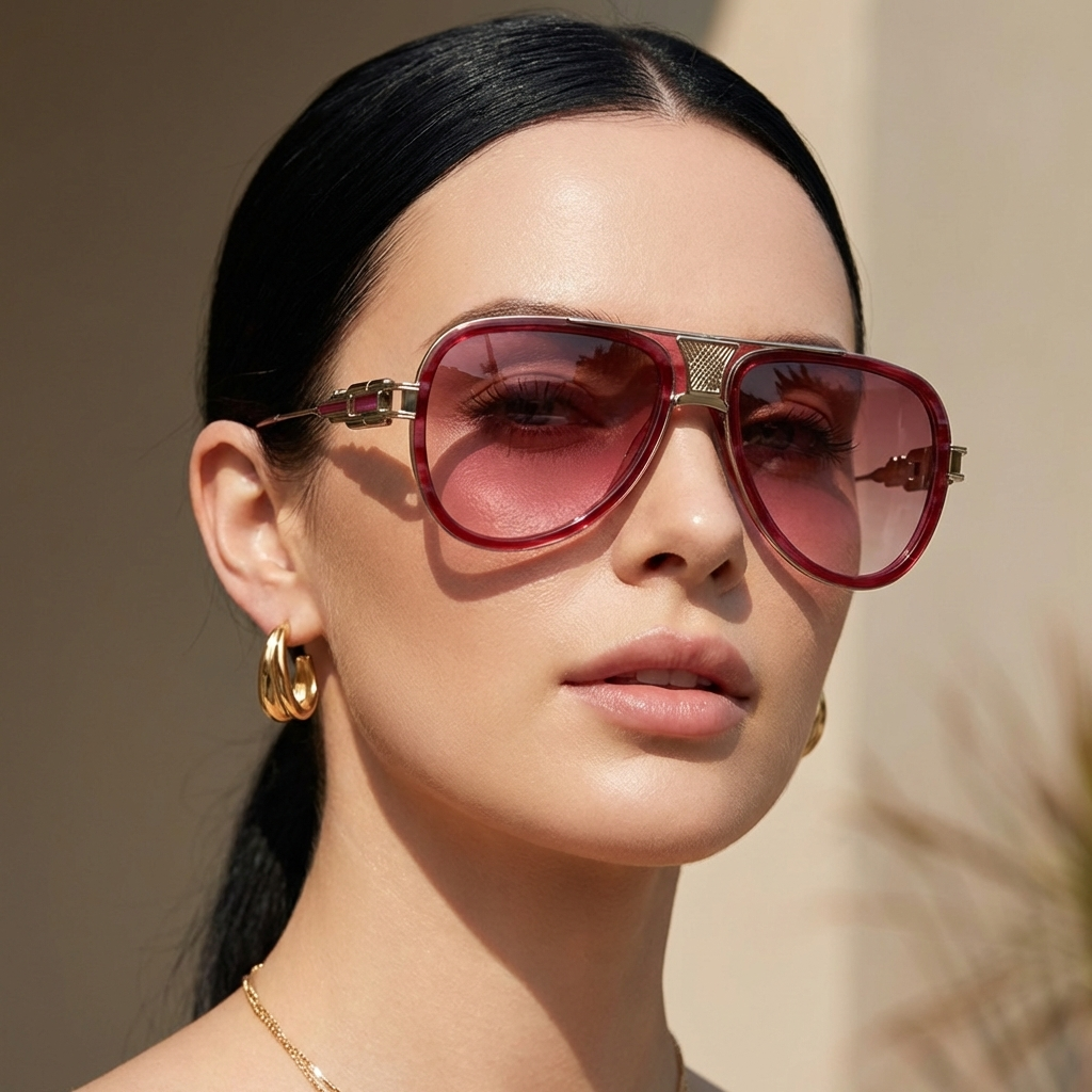 Protective UV400 aviator eyewear, lightweight polycarbonate lenses for comfortable wear.