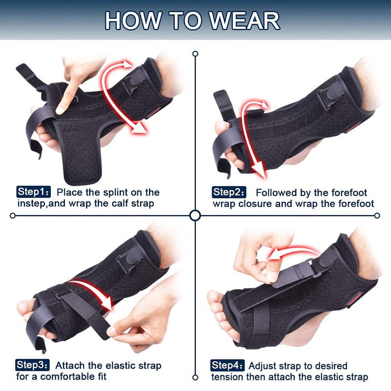 Orthopedic plantar fasciitis night splint offers superior foot support & pain relief for heel and arch issues.