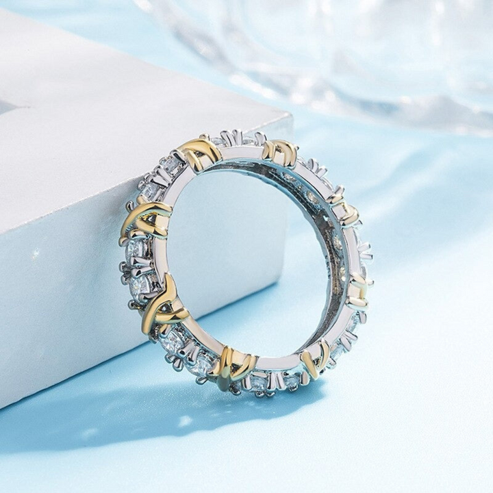 Minimalist Platinum Plated Love Cross Ring, sterling silver cross jewelry, a symbolic & elegant gift for anyone.
