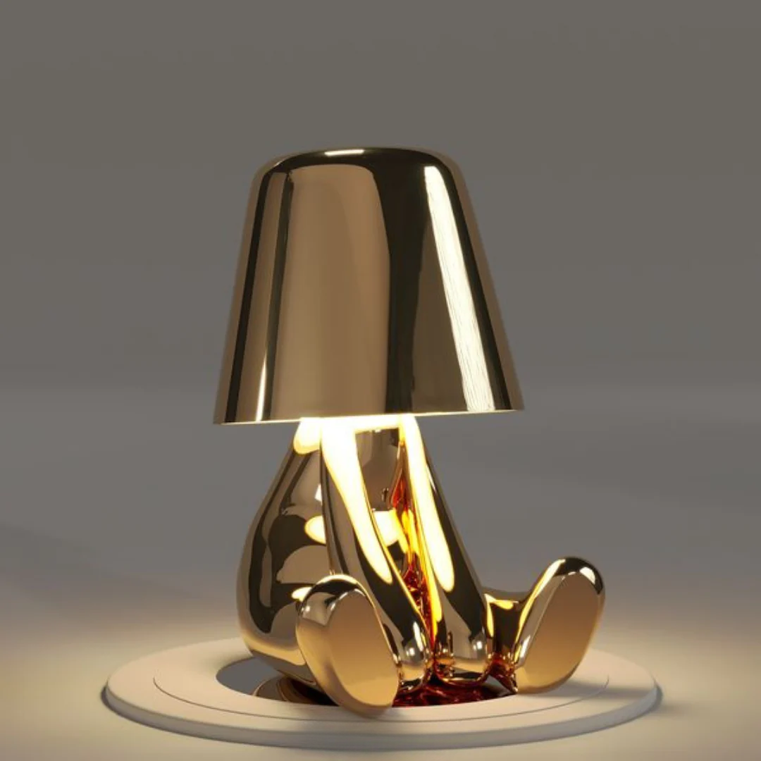 Touch control feature on Playful Dimmable Artist Table Lamp, LED light, easy to use