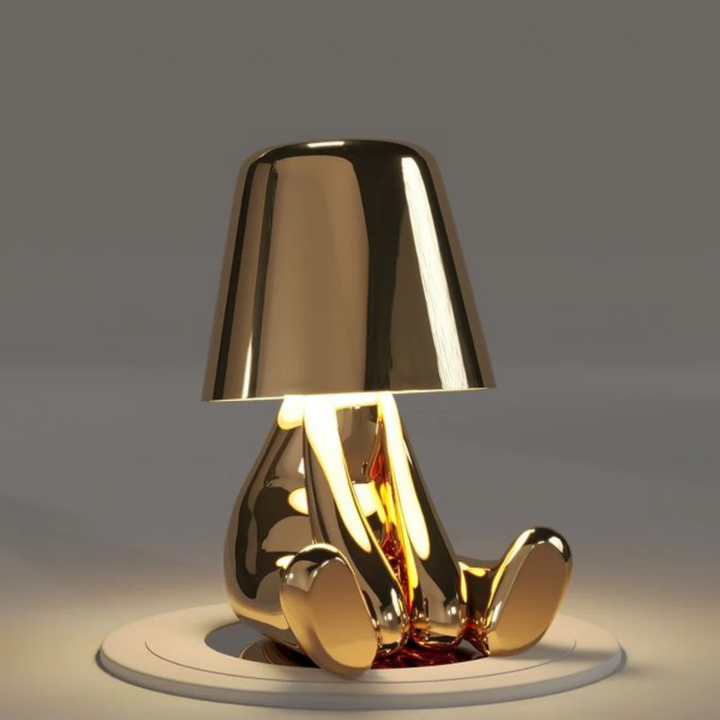 Touch control feature on Playful Dimmable Artist Table Lamp, LED light, easy to use