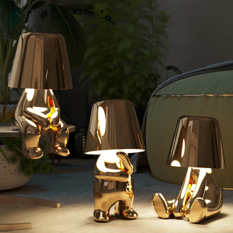 Portable Playful Table Lamp, LED light for decorative lighting, artistic home decor, desk setup
