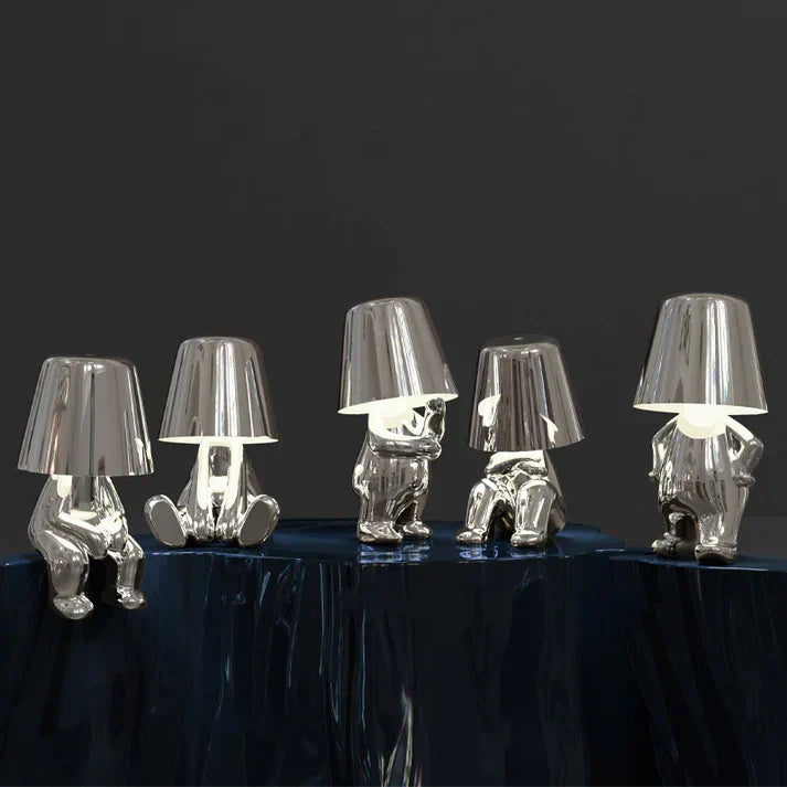 Unisex Playful Dimmable Artist Table Lamp in child's room, soft LED light, night light