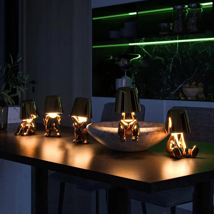 Playful Dimmable Table Lamp providing ambient light for living room, decorative LED