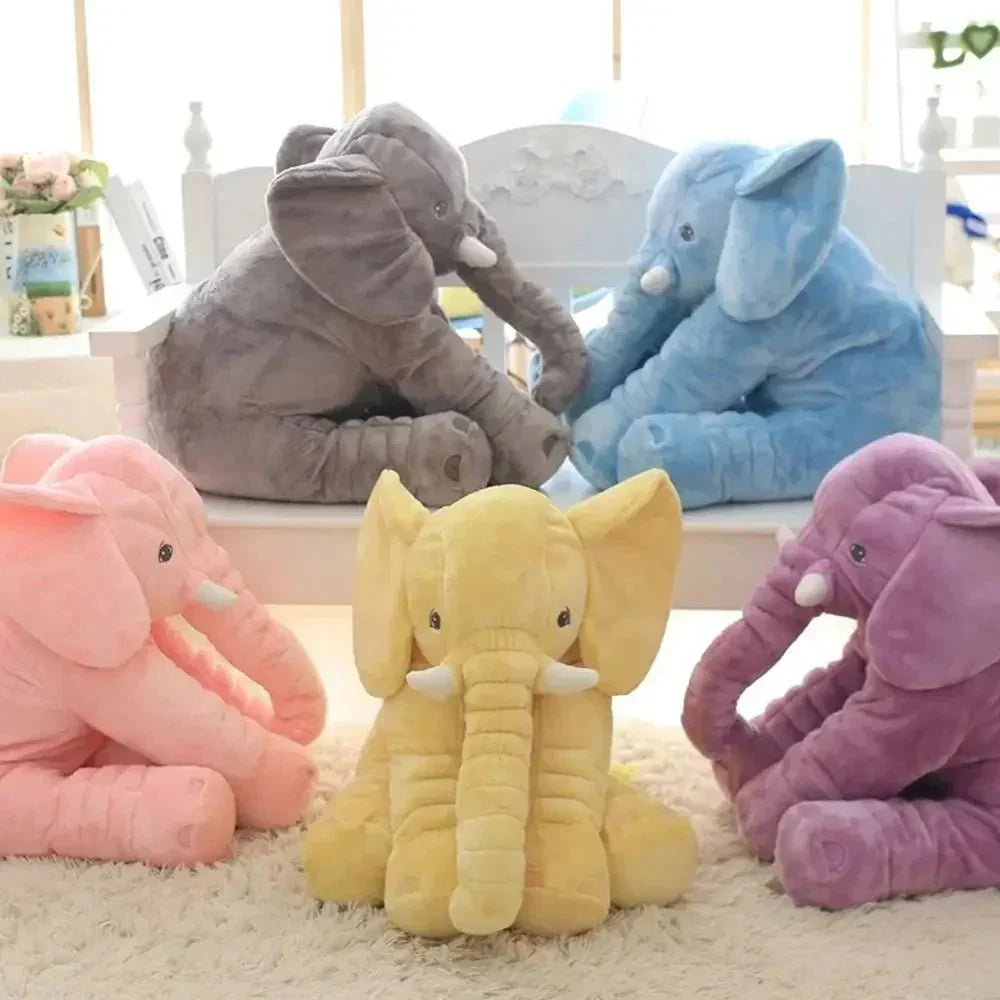 Soft plush elephant toy that doubles as a kids pillow. Ideal stuffed animal for playtime, cuddles & decor.