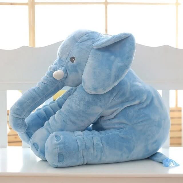 Luxuriously soft plush elephant pillow, an adorable stuffed animal & baby gift, great for toddler cuddles.