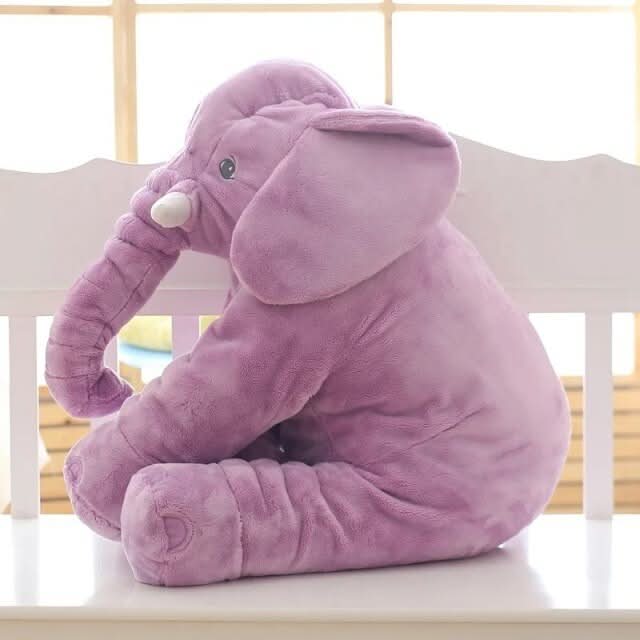 Unisex plush elephant stuffed animal, a soft kids pillow for cuddles, playtime, and charming nursery decor.