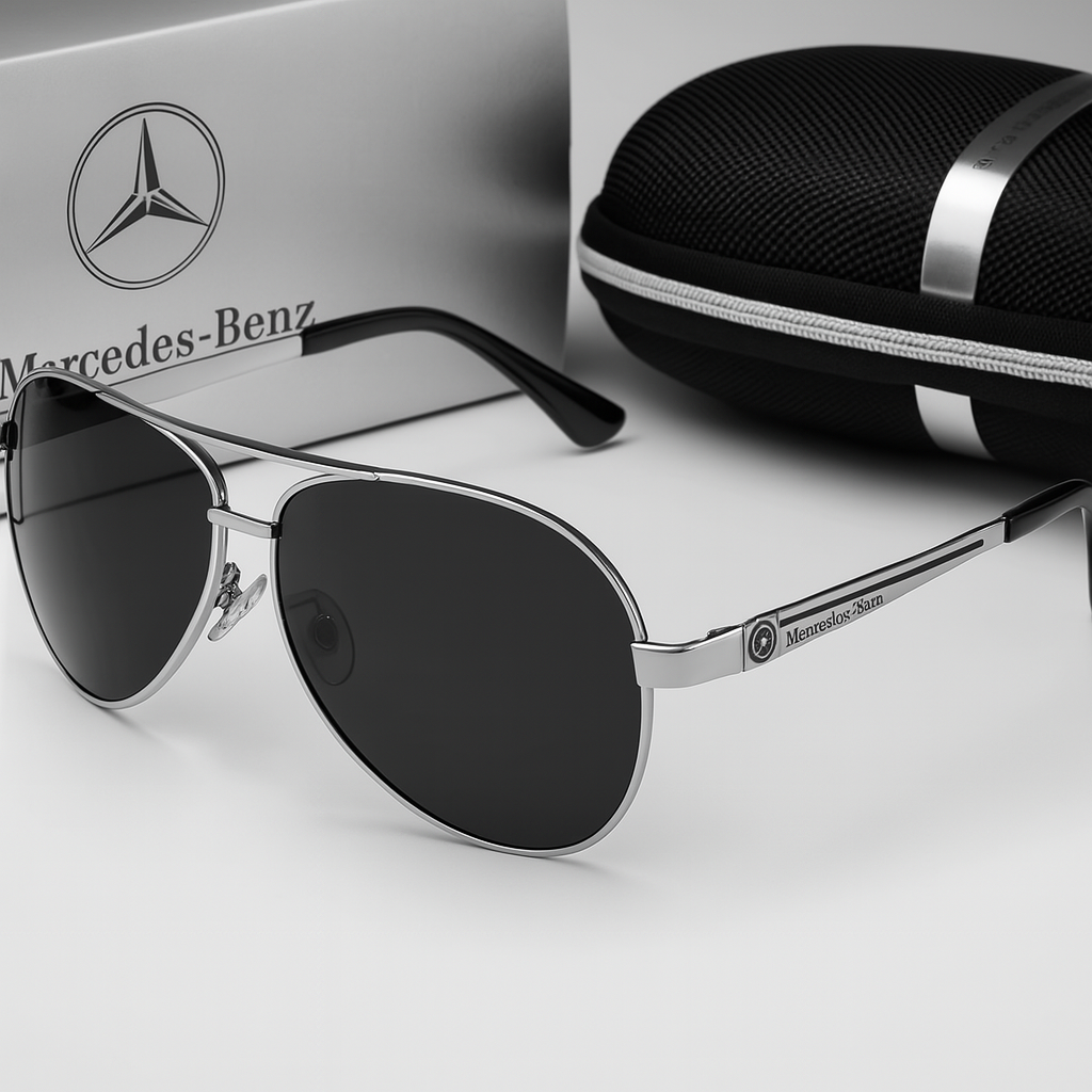 Unisex polarized aviator sunglasses for driving, offering glare reduction & UV eye protection. Stylish & essential eyewear.
