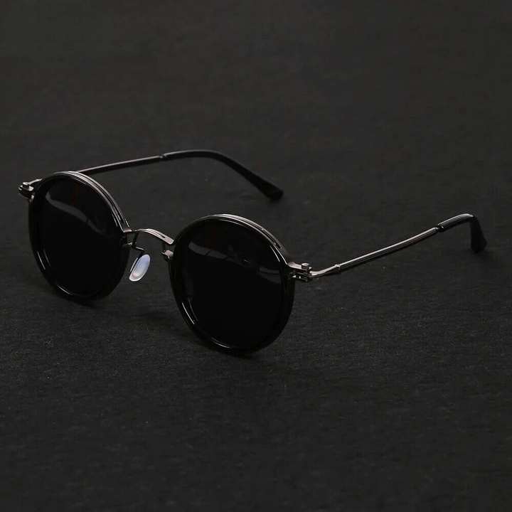 Gun Metal unisex polarized metal frame sunglasses, anti-glare lenses, offering superior eye protection & style.