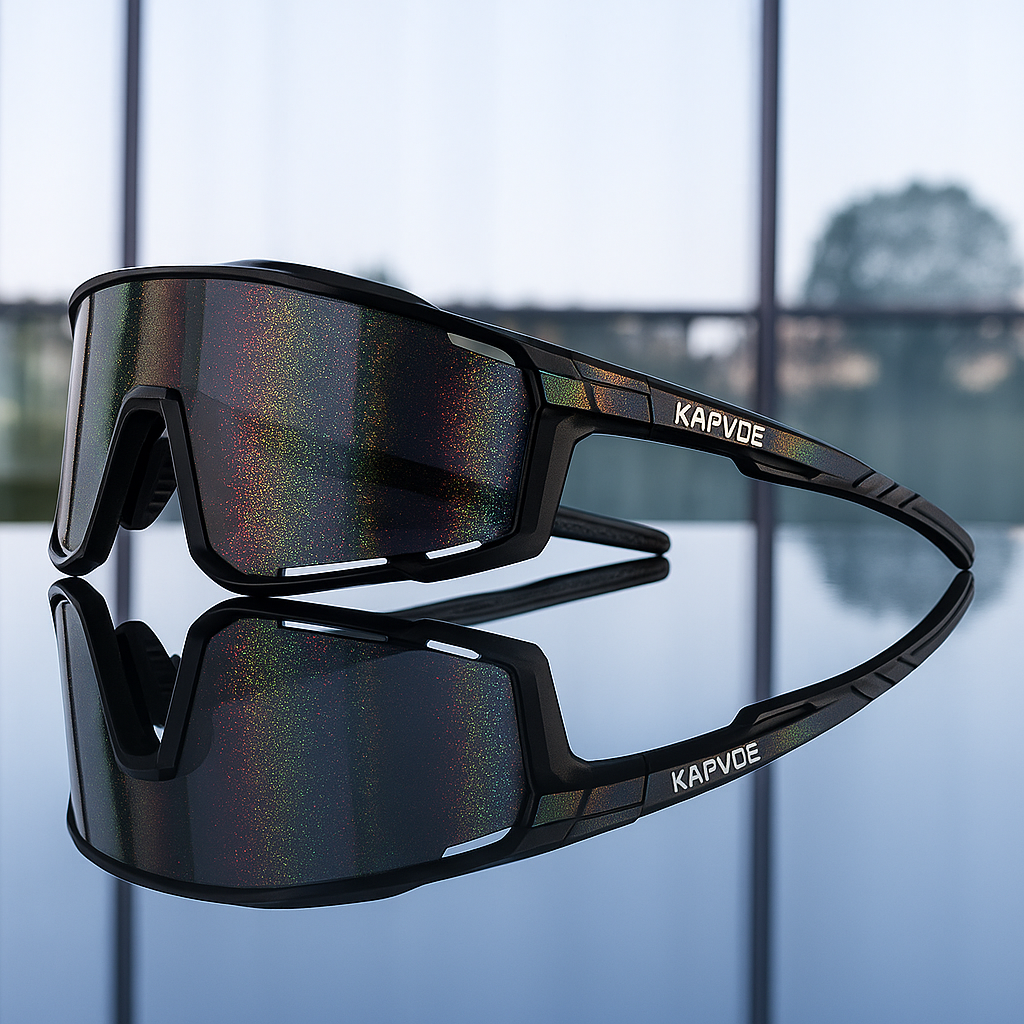 Lightweight polarized sport sunglasses for cycling & running. Unisex design provides UV protection & glare reduction for athletes.