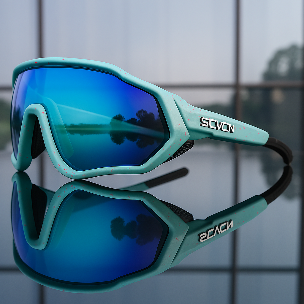 Unisex polarized running sunglasses, lightweight performance eyewear providing UV protection for outdoor cycling and active sports.
