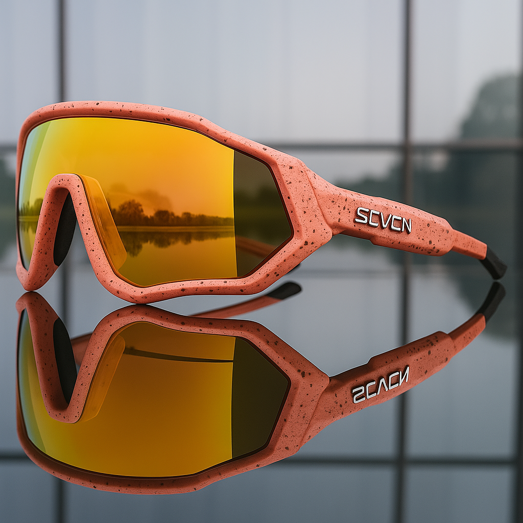 Performance cycling sunglasses, unisex polarized lenses offer UV protection for runners & active outdoor enthusiasts.