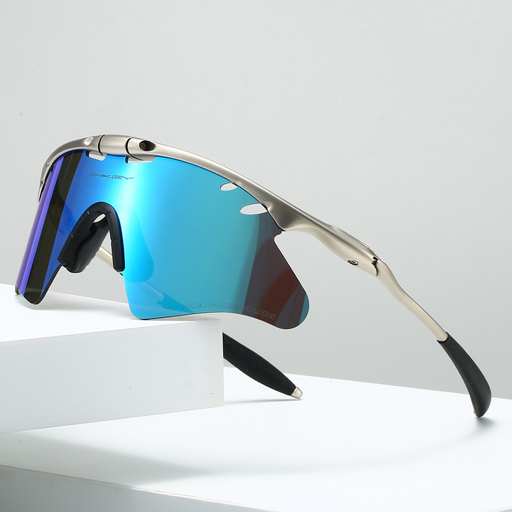 Unisex polarized performance sunglasses for cycling & running, offering UV protection & glare reduction.