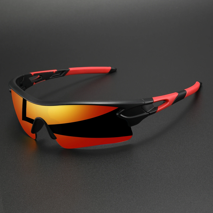 Side view of unisex sport sunglasses. Lightweight performance eyewear designed for cycling, running & active lifestyles.